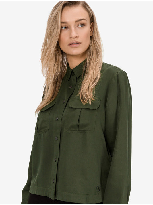 Calvin Klein Jeans, Shirt, Green, Women