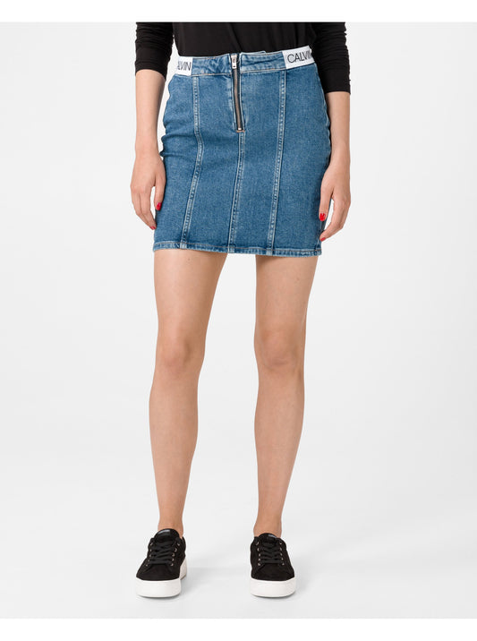 Calvin Klein Jeans, Skirt, Blue, Women